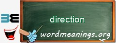 WordMeaning blackboard for direction